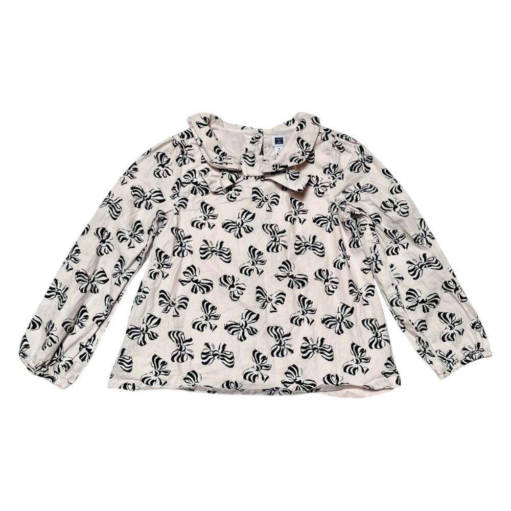Janie and Jack Bow Print Top Size 5